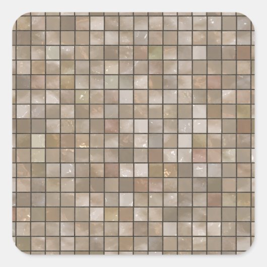 Imitate Tan Floor Tile Image Quadratischer Aufkleber (Vorderseite)