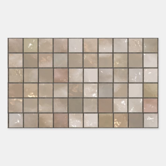 Imitate Tan Floor Tile Image Rechteckiger Aufkleber (Vorderseite)