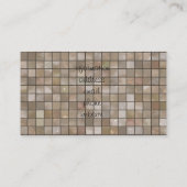 Imitate Tan Floor Tile Image Visitenkarte (Rückseite)