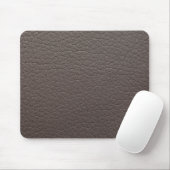 Imitate Taupe Leather Custom Mit Monogramm Initial Mousepad (Mit Mouse)