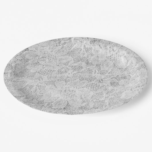 Imitate Teller aus antiken, weißen Spitzen (Schrägansicht)