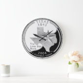 Imitate Texas Staat Quarter Clock Große Wanduhr (Zuhause)