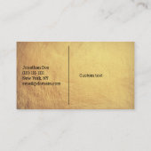 Imitate Texturierte Gold Football Coach Business C Visitenkarte (Rückseite)