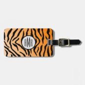 Imitate Tiger Print Monogram Gepäckanhänger (Vorderseite horizontal)