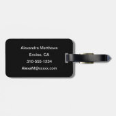 Imitate Tiger Print Monogram Gepäckanhänger (Rückseite horizontal)