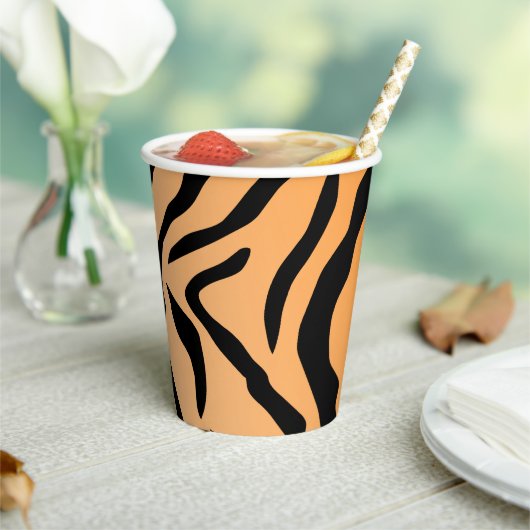 Imitate Tiger Print Paper Cup Pappbecher (In Situ)