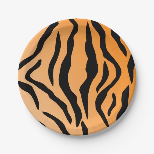 Imitate Tiger Print Pappteller (Vorderseite)