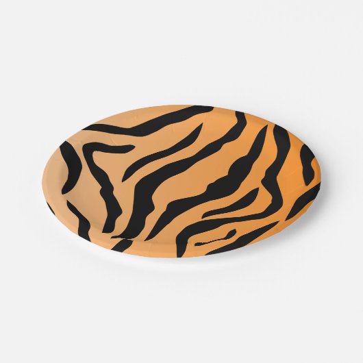 Imitate Tiger Print Pappteller (Schrägansicht)