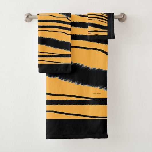 Imitate Tiger Print Poly Cotton Badhandtuch Set (Insitu)