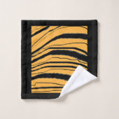 Imitate Tiger Print Poly Cotton Badhandtuch Set (Waschlappen)