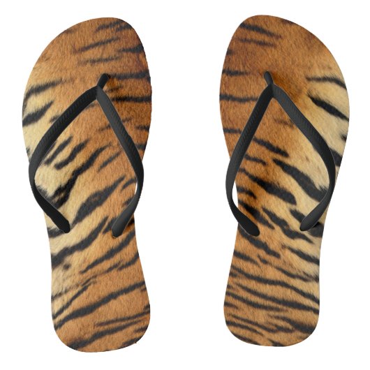 Imitate Tiger Skin Flip Flops Badesandalen (Fußbett)