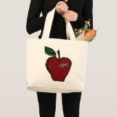 Imitate Tile Apple Design Lebensmittelgeschäft Tas Jumbo Stoffbeutel (Vorderseite (Produkt))
