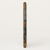 Imitate Toolted Leather Gold Scrollwork Case-Mate iPhone Hülle (Hinten/Links)