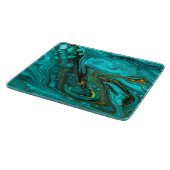 Imitate Türkisfarbener Marmor mit Goldflecken Schneidebrett (Ecke)