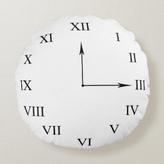 Imitate Uhr Rundes Kissen