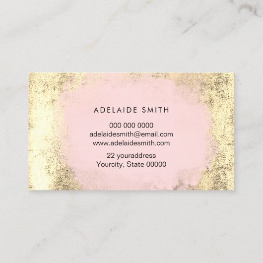 IMITATE umkreisen rosa Wasserfarbe auf IMITATEN Go Visitenkarte (Rückseite)