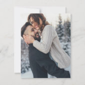 Imitate Vellum Effect Foto Typografie Hochzeit Einladung (Rückseite)