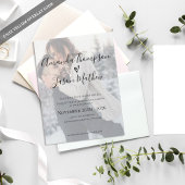 Imitate Vellum Effekt Foto Hochzeit Einladung