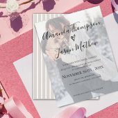 Imitate Vellum Effekt Foto Hochzeit Einladung