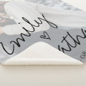 Imitate Vellum-Effekt Foto Hochzeitdatum Sherpadecke (3/4)