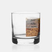 Imitate Vellum Foto Overlay Custom Wedding Whiskyglas (Rechts)
