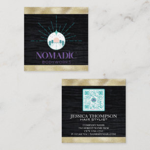 Imitate Velvet   Imitate Gold Foil Trial   Qr Code Quadratische Visitenkarte