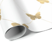 Imitate verdecken Gold Lattice Schmetterlingsmuste Geschenkpapier (Rolleneckpunkt)