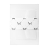 Imitate verdecken Silbergitter-Schmetterlingsmuste Einladungsbanderole (Vorderseite Beispiel)