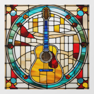 Imitate Verfestigt Gitarrenfenster aus Glas Fensteraufkleber