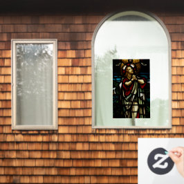 Imitate verklebten Glass Jesus, der in der Wildnis Fensteraufkleber