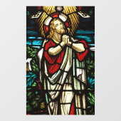 Imitate verklebten Glass Jesus, der in der Wildnis Fensteraufkleber (Blatt)