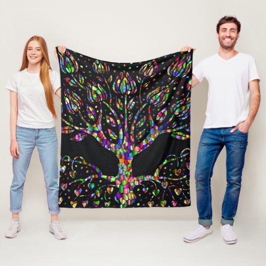 Imitate verklebter Glasbaum Fleecedecke (Beispiel)
