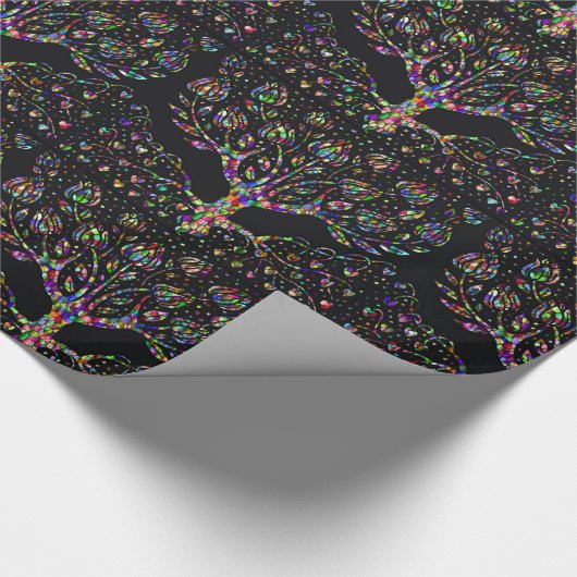 Imitate verklebter Glasbaum Geschenkpapier (Ecke)