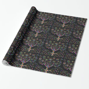 Imitate verklebter Glasbaum Geschenkpapier