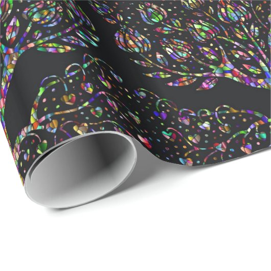 Imitate verklebter Glasbaum Geschenkpapier (Rolleneckpunkt)