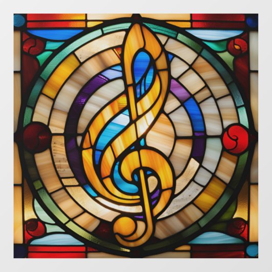 Imitate verklebter Glass Look Welpe Fensteraufkleber (Blatt)