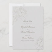 Imitate verkörperte Rose Elfenbeinküche Save The Date (Vorderseite)