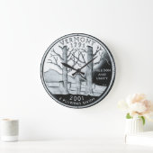 Imitate Vermont Staat Quarter Clock Große Wanduhr (Zuhause)