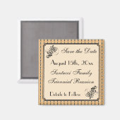 Imitate Vintag Family Wiedersehen Save the Date Magnet (Vorderseite/Rückseite)
