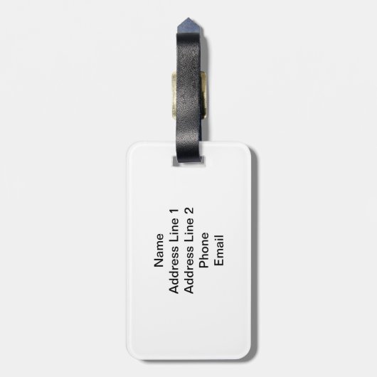 Imitate Vintag Hackney Gepäckanhänger (Rückseite vertikal)