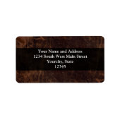 Imitate Vintag Lederlook Adressaufkleber (Vorne)