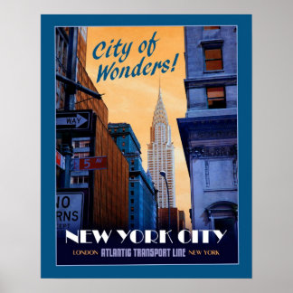 Imitate Vintag NYC Travel Poster