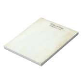 Imitate Vintage Parchment Western Stilhochzeit Notizblock (Rotiert)