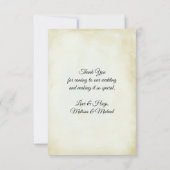 Imitate Vintage Perchment Einfach & elegant Vielen Dankeskarte (Rückseite)