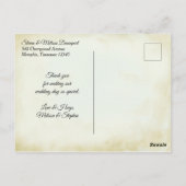 Imitate Vintage Perchment Einfach & elegant Vielen Postkarte (Rückseite)