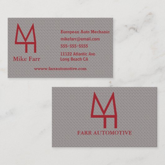 Imitate Visitenkarte (Vorne/Hinten)