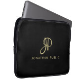 Imitate - Vorlage für Monogramme mit goldfarbenem Laptopschutzhülle (Vorne Rechts)