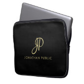 Imitate - Vorlage für Monogramme mit goldfarbenem Laptopschutzhülle (Vorderseite Links)