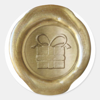 Imitate Wachs Siegel - Gold - GIFT Runder Aufkleber