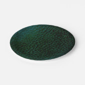 Imitate Waldgrüne Teller- Pappteller (Schrägansicht)